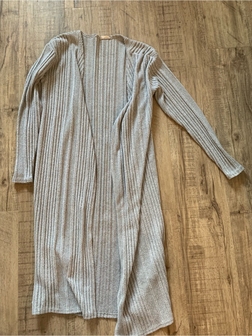 Ripe Grey Fuzzy Long Cardigan - Picture 2 of 5